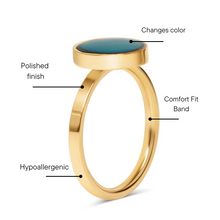 Load image into Gallery viewer, 18K Gold PVD Stainless Steel Mood Ring