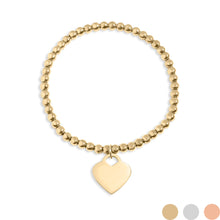 Load image into Gallery viewer, Beaded Heart Stretch Bracelet