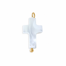 Load image into Gallery viewer, Shell Cross Charm
