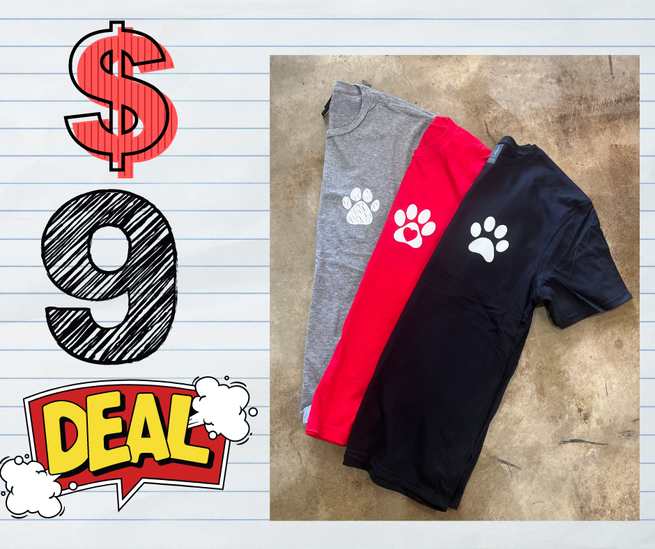 $9 Deal- Paw Print Pocket- Youth