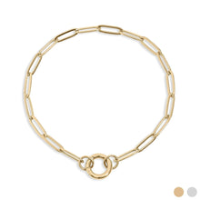 Load image into Gallery viewer, Product Title:

Classic Charm Keeper Paperclip Bracelet 6.5"
