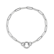 Load image into Gallery viewer, Product Title:

Classic Charm Keeper Paperclip Bracelet 6.5"
