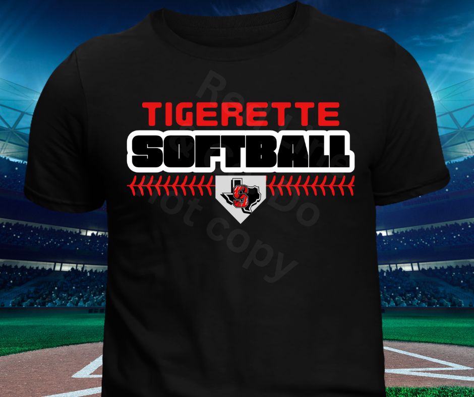 Tigerette Softball- Black Font