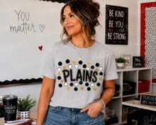 Load image into Gallery viewer, Custom Mascot Spirit Polka Dot Graphic Tee - Please comment what School Mascot you need in the notes section please 🙏🏽❤️
