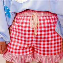 Load image into Gallery viewer, Red gingham shorts
