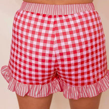 Load image into Gallery viewer, Red gingham shorts
