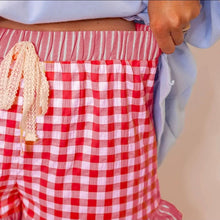 Load image into Gallery viewer, Red gingham shorts
