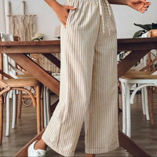 Load image into Gallery viewer, Striped Casual Loose Straight Wide-Leg Pants
