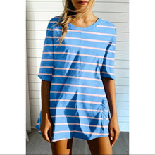 Load image into Gallery viewer, Preorder!! STRIPE V AND ROUND NECK LOOSE FIT ROMPER
