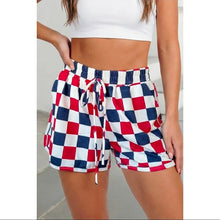 Load image into Gallery viewer, Preorder!!! INDEPENDENCE DAY DRAW STRING CHECKERED SHORTS
