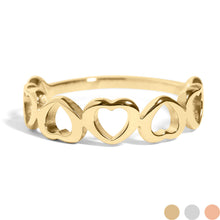 Load image into Gallery viewer, Alternating Heart Stacking Ring
