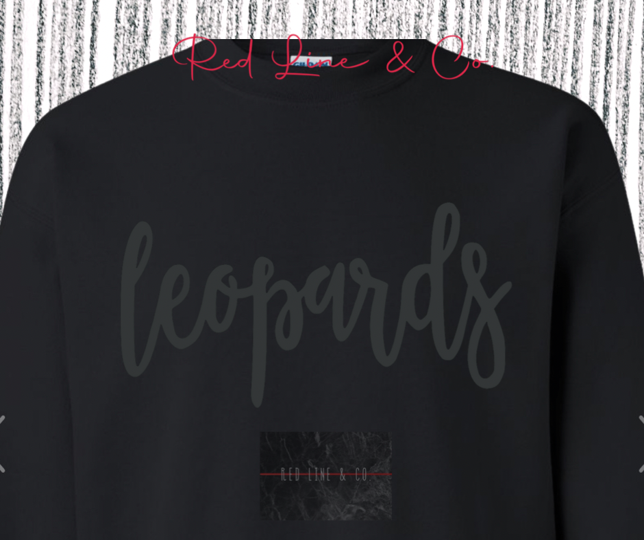 Leopard Black on Black puff design